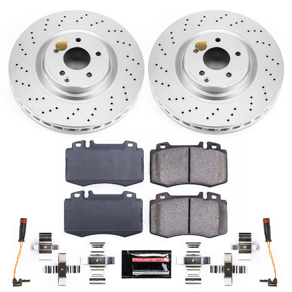 PowerStop Genuine Geomet Coated Rotor and Carbon-Fiber Ceramic Brake Pad Kit