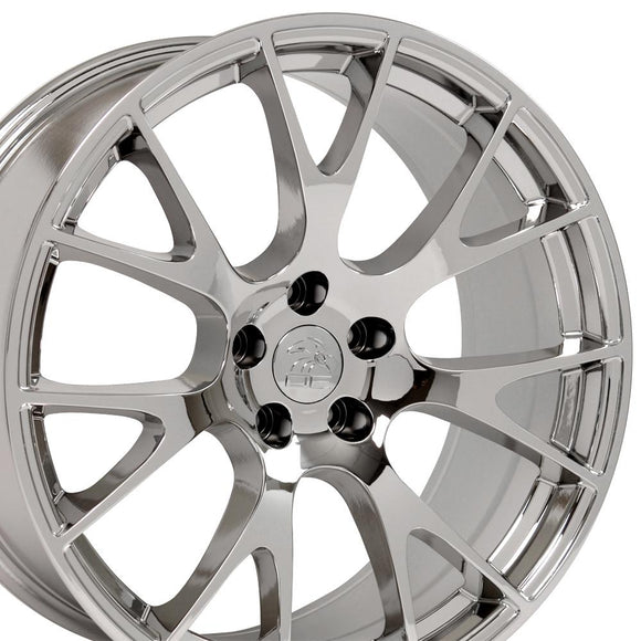 20" Replica Wheel DG15 Fits Dodge Hellcat Rim 20x9 Chrome Wheel