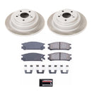 PowerStop Semi-Coated Rotor and Low-Dust Ceramic Brake Pad Kit