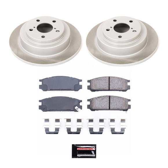 PowerStop Semi-Coated Rotor and Low-Dust Ceramic Brake Pad Kit