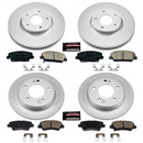 PowerStop Genuine Geomet Coated Rotor and Low-Dust Ceramic Brake Pad Kit