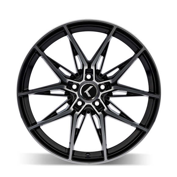 18x8.5 Kraze Evolve Gloss Black Machined 5x114.3 ET35 CB73.1 Wheel Rim