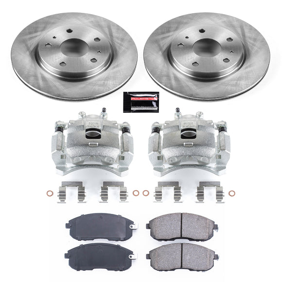 PowerStop OE Stock Replacement Low-Dust Ceramic Brake Pad, Rotor and Caliper Kit