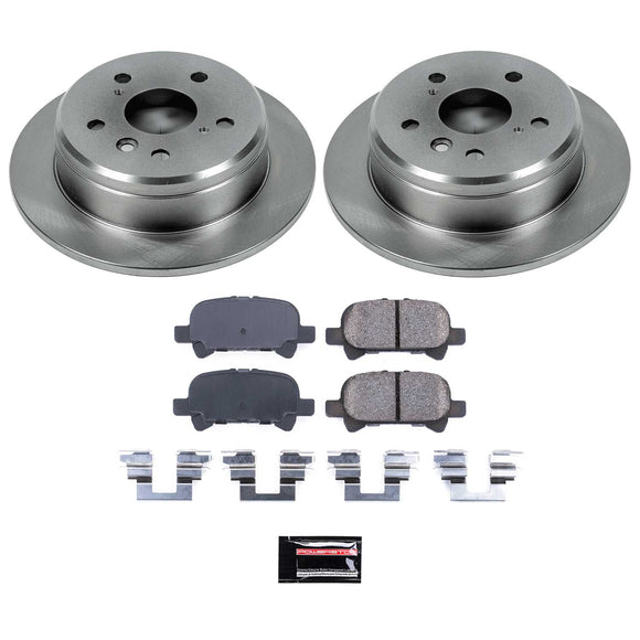 PowerStop OE Stock Replacement Low-Dust Ceramic Brake Pad and Rotor Kit