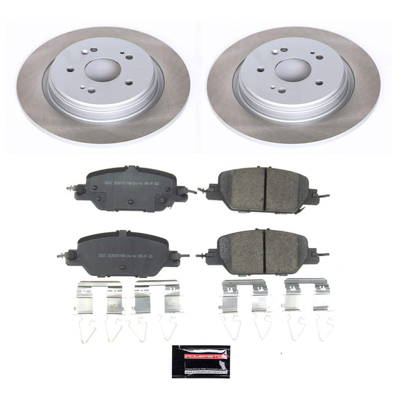 PowerStop Semi-Coated Rotor and Low-Dust Ceramic Brake Pad Kit