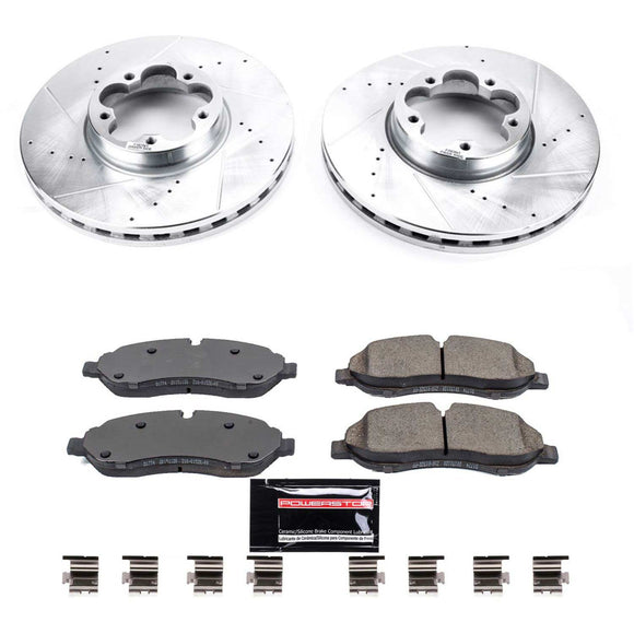 PowerStop Z23 Daily Driver Carbon-Fiber Ceramic Brake Pad and Drilled & Slotted