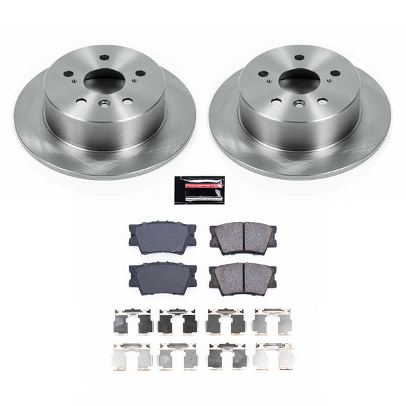 PowerStop OE Stock Replacement Low-Dust Ceramic Brake Pad and Rotor Kit