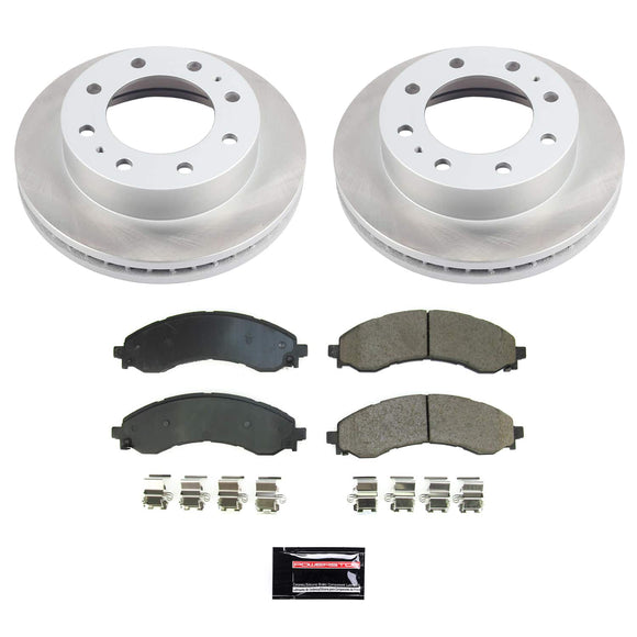 PowerStop Semi-Coated Rotor and Low-Dust Ceramic Brake Pad Kit
