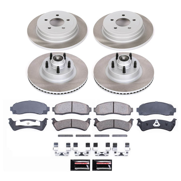PowerStop Semi-Coated Rotor and Low-Dust Ceramic Brake Pad Kit