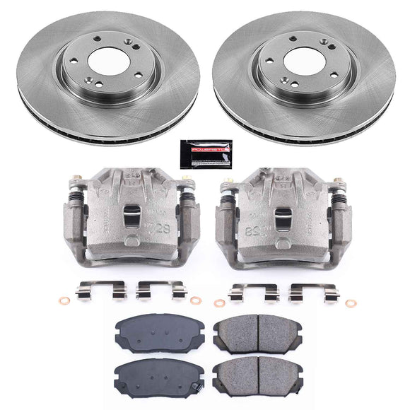 PowerStop OE Stock Replacement Low-Dust Ceramic Brake Pad, Rotor and Caliper Kit