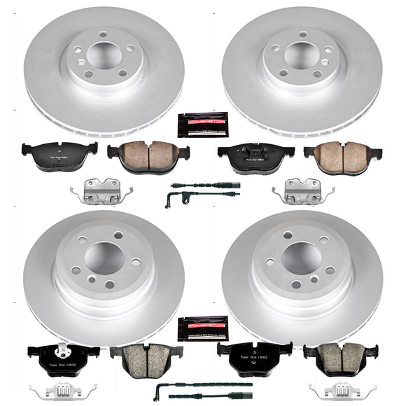 PowerStop Genuine Geomet Coated Rotor and Carbon-Fiber Ceramic Brake Pad Kit