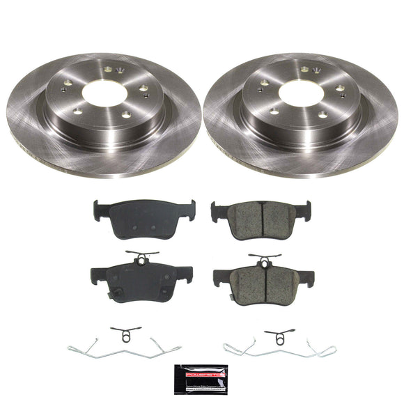 PowerStop OE Stock Replacement Low-Dust Ceramic Brake Pad and Rotor Kit