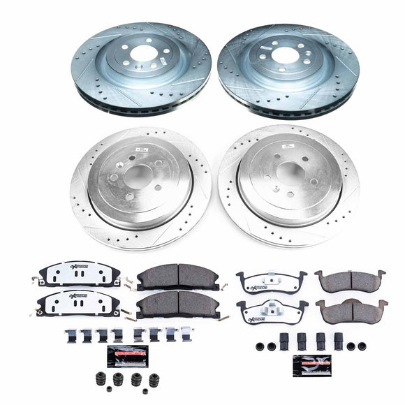 PowerStop Z36 Carbon-Fiber Ceramic Brake Pad with Drilled and Slotted Rotor Kit