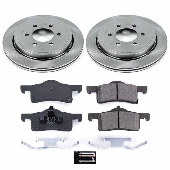 PowerStop OE Stock Replacement Low-Dust Ceramic Brake Pad and Rotor Kit