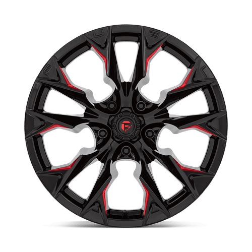 20x10 Fuel Off-Road D823 Flame Gloss Black Milled Candy Red 5x139.7 ET-18 Wheel