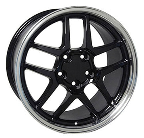 17" Replica Wheel CV04 Fits Chevrolet Corvette - C5 Z06 Rim 17x9.5 Black Wheel