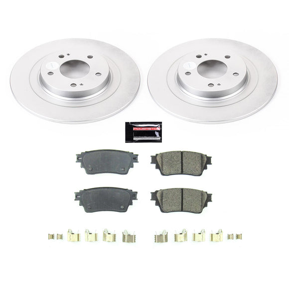 PowerStop Genuine Geomet Coated Rotor and Low-Dust Ceramic Brake Pad Kit