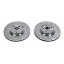 PowerStop Evolution Drilled Slotted Rotors Pair Front For Lexus IS350