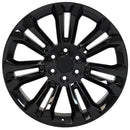 22" Replica CV43 fits Chevrolet Silverado 22x9 Black