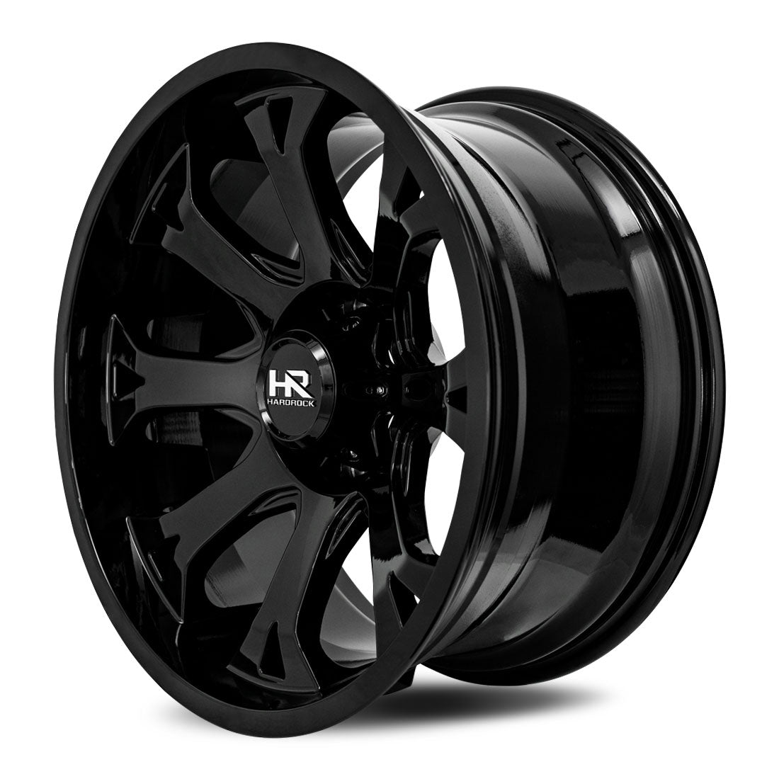 22x12 Hardrock Bloodshot Xposed Gloss Black 6x135 ET-51 wheel/rim