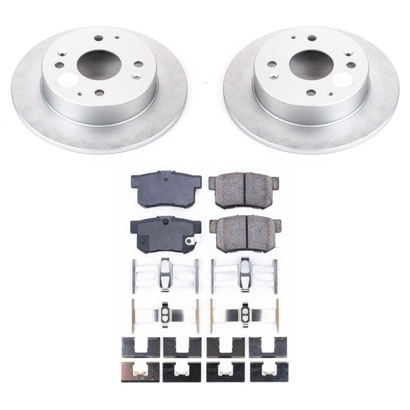 PowerStop Genuine Geomet Coated Rotor and Low-Dust Ceramic Brake Pad Kit