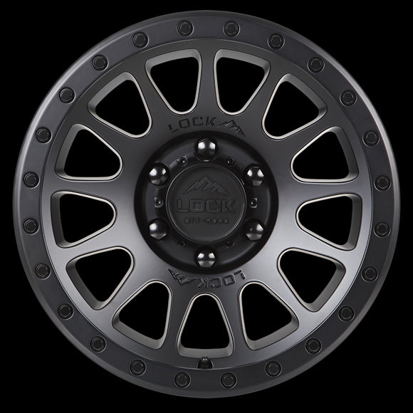 20x10 Lock Off-Road Yosemite Matte Black Ring 8x170 ET-18 Wheel Rim
