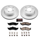 PowerStop Genuine Geomet Coated Rotor and Low-Dust Ceramic Brake Pad Kit