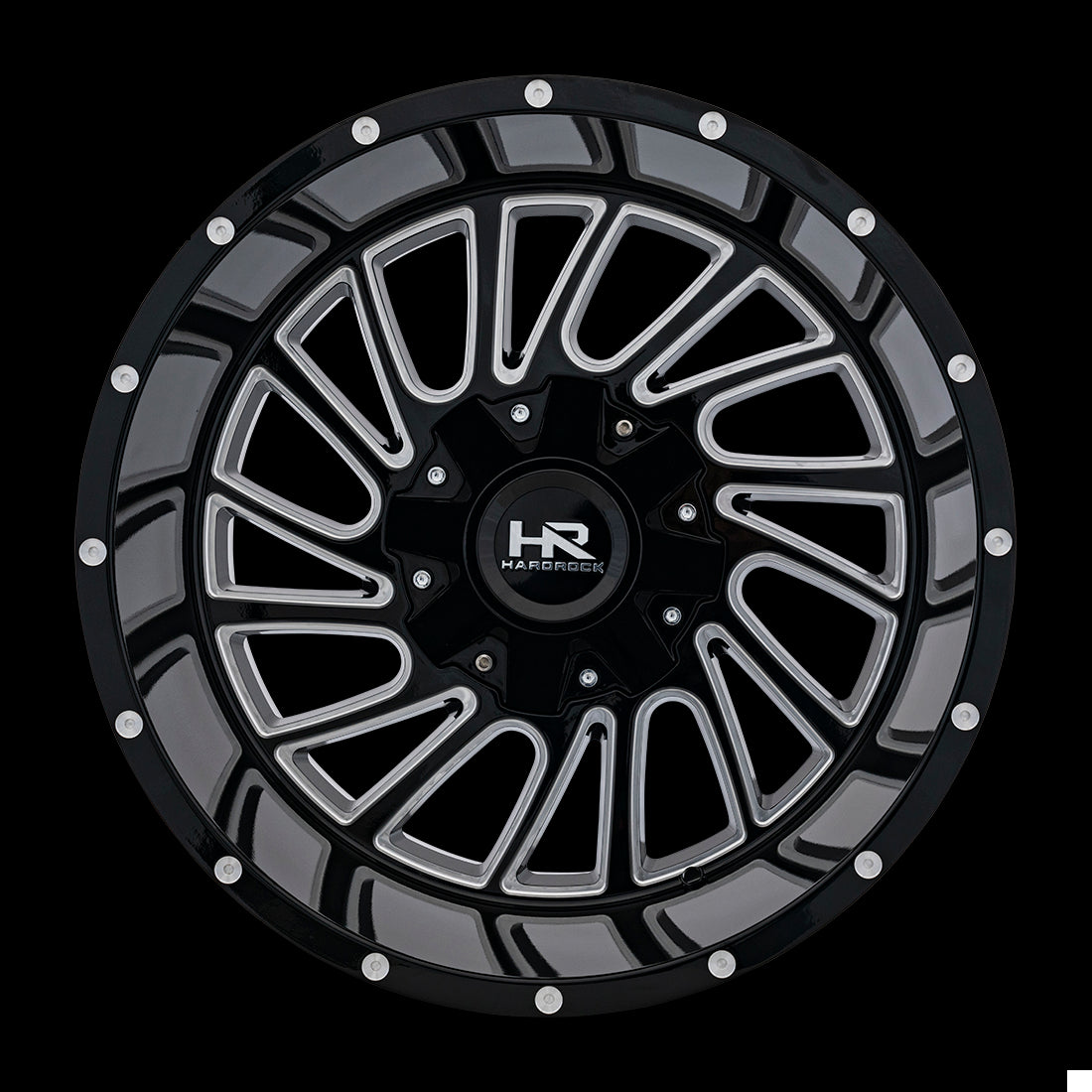 20x12 Hardrock Overdrive Gloss Black Milled 6x135/139.7 ET-51 wheel/rim