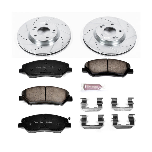 PowerStop Z23 Daily Driver Carbon-Fiber Ceramic Brake Pad and Drilled & Slotted