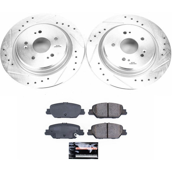 PowerStop Z23 Daily Driver Carbon-Fiber Ceramic Brake Pad and Drilled & Slotted