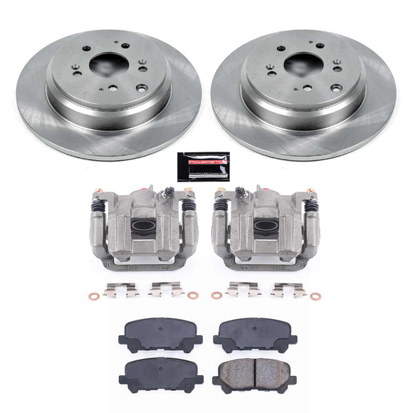 PowerStop OE Stock Replacement Low-Dust Ceramic Brake Pad, Rotor and Caliper Kit