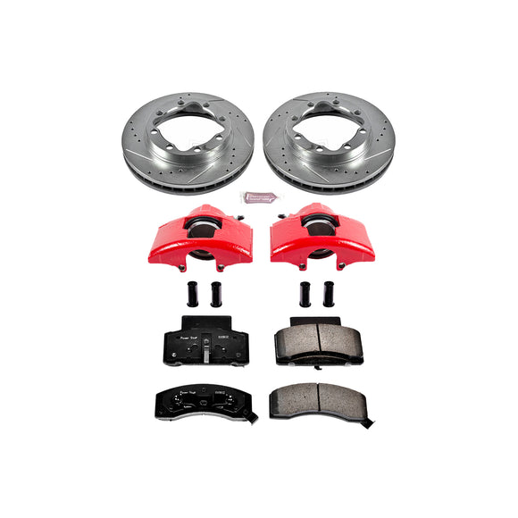 PowerStop Z23 Daily Driver Carbon-Fiber Ceramic Pads Drilled & Slotted Rotor & C