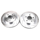 PowerStop Evolution Drilled Slotted Rotors Pair Front For Jeep Liberty