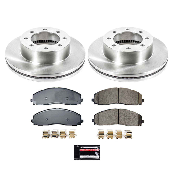 PowerStop OE Stock Replacement Low-Dust Ceramic Brake Pad and Rotor Kit