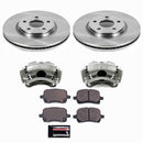 PowerStop OE Stock Replacement Low-Dust Ceramic Brake Pad, Rotor and Caliper Kit