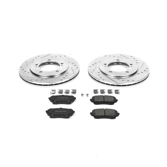 PowerStop Z23 Daily Driver Carbon-Fiber Ceramic Brake Pad and Drilled & Slotted