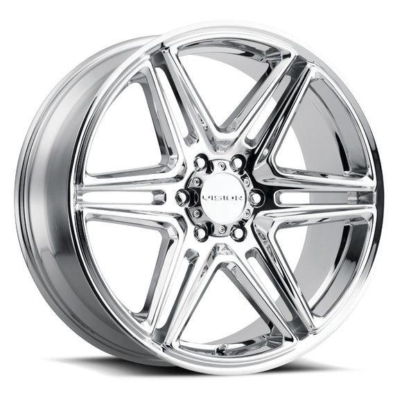 20x9 Vision 476 Wedge Chrome Wheel 5x115 ET15 CB74.1