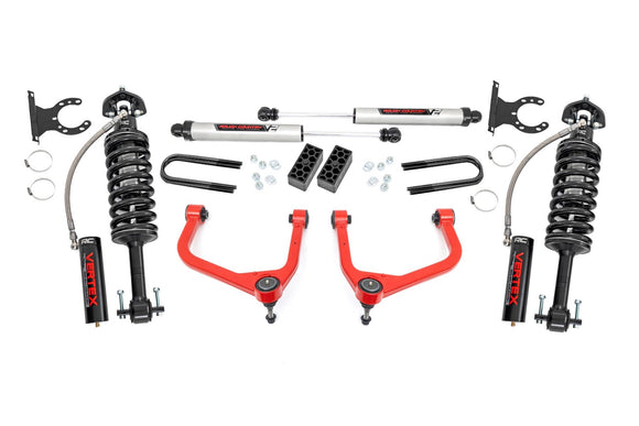 Rough Country Red 3.5 Inch Lift Kit for 25-26 Chevy Silverado 1500