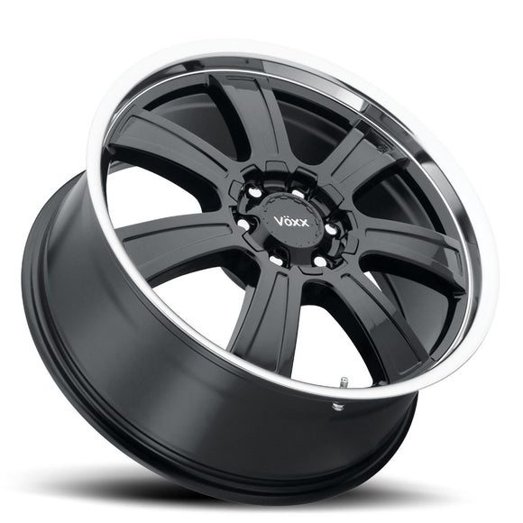 18x8.5 Voxx Turin Gloss Black Mirror Machined Lip 6x127/135 ET39 wheel/rim