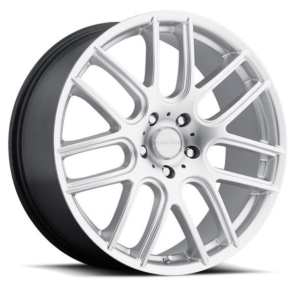 18x8 Vision 426H Cross Hyper Silver 5x110 5x115 5x ET20 Wheel Rim