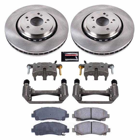 PowerStop OE Stock Replacement Low-Dust Ceramic Brake Pad, Rotor and Caliper Kit