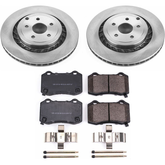 PowerStop OE Stock Replacement Low-Dust Ceramic Brake Pad and Rotor Kit