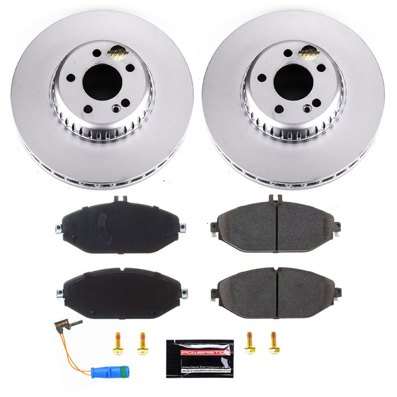 PowerStop Genuine Geomet Coated Rotor and Carbon-Fiber Ceramic Brake Pad Kit