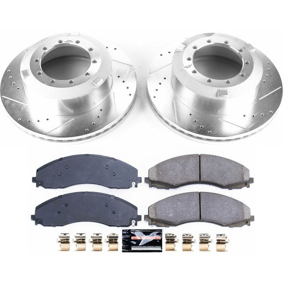 PowerStop Z23 Daily Driver Carbon-Fiber Ceramic Brake Pad and Drilled & Slotted