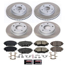PowerStop Semi-Coated Rotor and Low-Dust Ceramic Brake Pad Kit