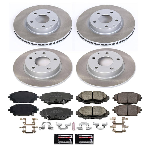 PowerStop Semi-Coated Rotor and Low-Dust Ceramic Brake Pad Kit