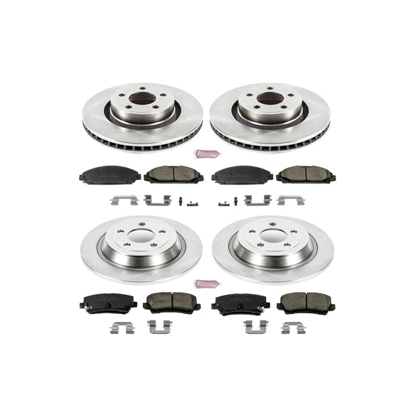 PowerStop OE Stock Replacement Low-Dust Ceramic Brake Pad and Rotor Kit