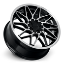 18x8 Katana KR09 Glossy Black Machined Face Wheel 5x120 ET40 CB73.1