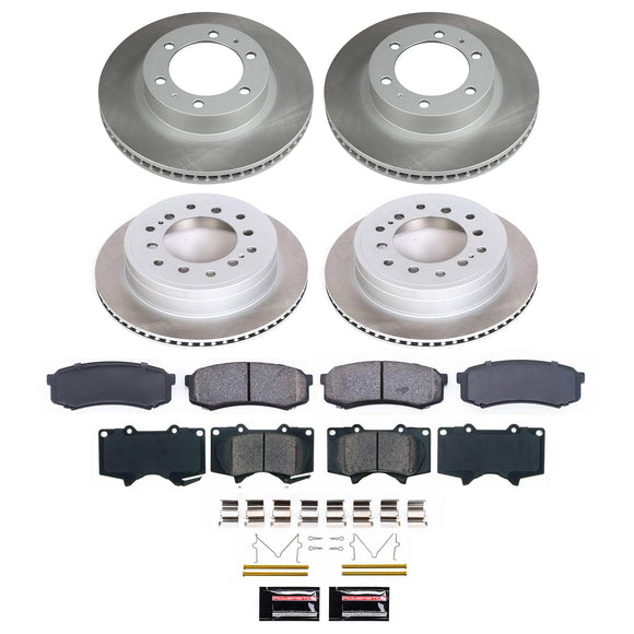 PowerStop Semi-Coated Rotor and Low-Dust Ceramic Brake Pad Kit