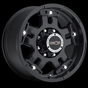 22x9.5 Vision 394 Warlord Matte Black Machined Face 8x180 ET18 Wheel Rim